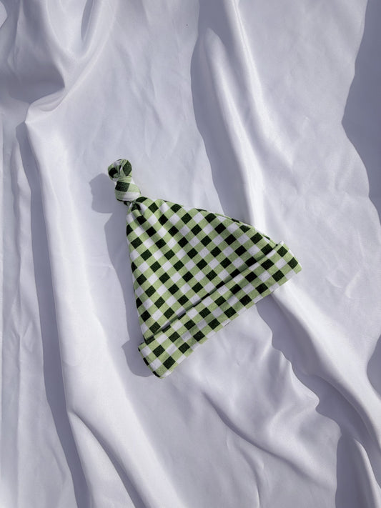 Top knot newborn beanie